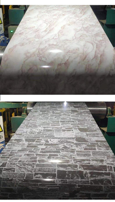 지붕으로 덮기 위한 대리석 문양 코팅된 알루미늄 쉬트 0.20-3.00mm 또는 벽 장식