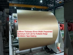 0.08mm 두께 45mm 너비 전면 페인트 알루미늄 엽 코일 롤러블 리지 환기 테이프 제조