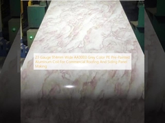 23 가이즈 914mm 너비 AA3003 회색 색상 PE 상용 지붕 및 사이딩 패널 제조를위한 미리 칠 된 알루미늄 코일