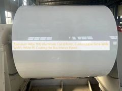 버스 내부 패널용 알루미늄 합금 1100 알루미늄 코일(0.6mm, 사용자 정의 가능한 매우 넓은 폭, 흰색 PE 코팅)