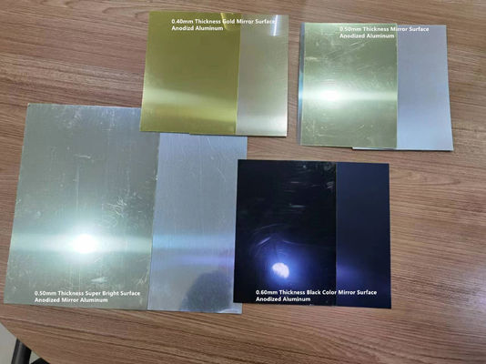 0.50mm 두꺼운 반사 알루미늄 합금 1085 거울 양극 산화 알루미늄 시트는 광고 및 디스플레이 표지판 제작에 사용됩니다.