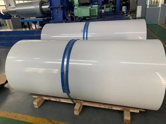 고 광택 알루미늄 코팅 화이트 시트 PE 코팅 너비 2600mm 자동차에 사용되는