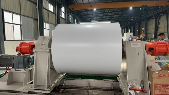 합금 3003 PPG PVDF 래커를 칠한 알루미늄 장 1mm 두꺼운 x 48" 금속 상업적인 루핑을 위한 폭에 의하여 미리 그려지는 알루미늄 코일
